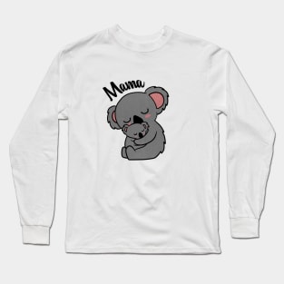 Cute Koala Bear Mama with Cub Long Sleeve T-Shirt